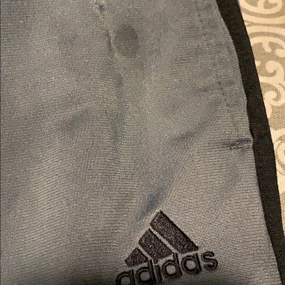 Adidas gray athletic pants with black stripes - Picture 4 of 5